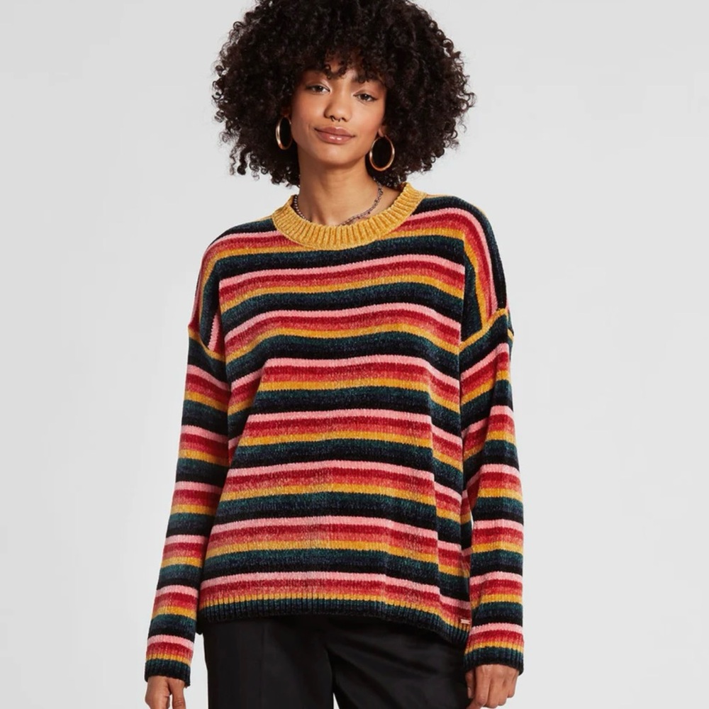 VOLCOM Women’s Striped Prism Break Sweater – Size XS